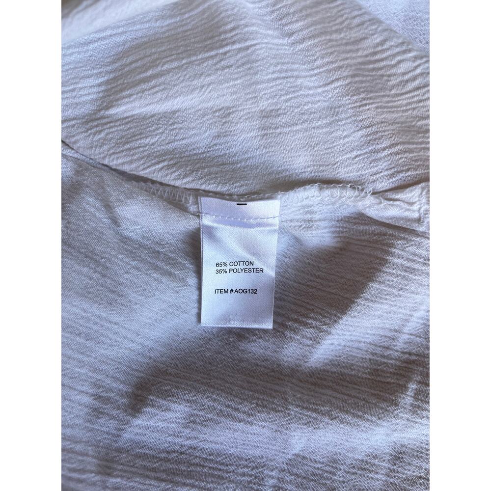 Elegant The Tog Shop White Linen Mandarin Dress Small - Picture 9 of 12